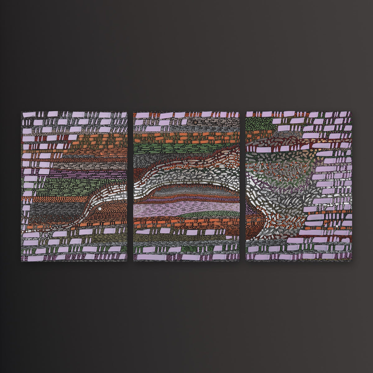 Programmatic Thoughts #015 "Transition" by Marc in Space, triptych